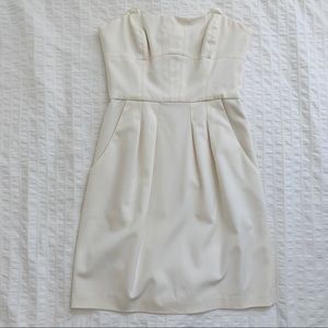 BCBG White/Ivory Strapless Dress